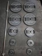 127,5 kg Technogym PU Urethane halterset, Ophalen, Zo goed als nieuw, Halterset