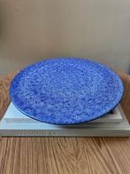 BLUE COSMIC Indigo Klei Bord,Matte Raku Dienblad,Wabi Sabi, Ophalen of Verzenden