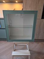 Ikea Besta Wandkast Wit/Olijfgroen 60x64x21, Huis en Inrichting, Ophalen, Met deur(en), 50 tot 100 cm, Zo goed als nieuw