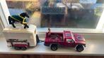 Schleich auto met trailer, Verzamelen, Speelgoed, Ophalen, Gebruikt