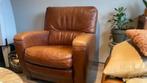 Leren fauteuil, Huis en Inrichting, Fauteuils, Ophalen, Gebruikt, 50 tot 75 cm, Leer