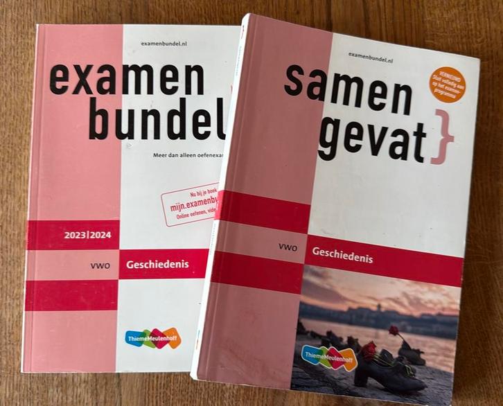 Examenbundel 2023/2024 en Samengevat vwo Geschiedenis, Boeken, Schoolboeken, Zo goed als nieuw, Geschiedenis, VWO, Ophalen of Verzenden