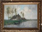 Willem van Schaik, landschap in Friesland, Berlicum., Ophalen