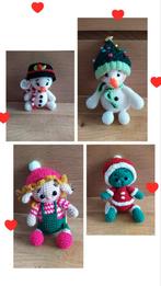 Nieuwe zelfgehaakte knuffel. Sneeuwpop, gringe, elfje., Ophalen of Verzenden, Zo goed als nieuw, Overige typen