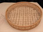 Mooi rotan dienblad rond! Vintage stijl!, Ophalen of Verzenden, Rond, Hout