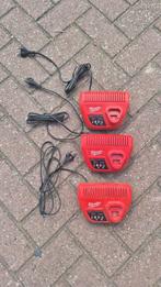 Milwaukee c12 12volt lader 3 stuks, Doe-het-zelf en Verbouw, Ophalen of Verzenden, Zo goed als nieuw