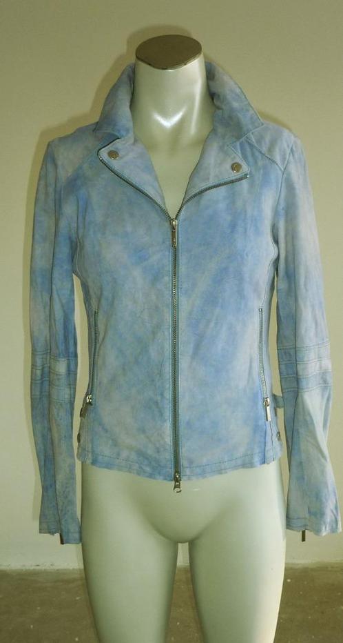 Leren Ginger Jasje, Kleding | Dames, Jassen | Zomer, Nieuw, Maat 36 (S), Blauw, Ophalen of Verzenden