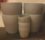 4 grote en 3 kleine planten/bloemen potten voor binnen, Tuin en Terras, Bloempotten, Ophalen, Rond, Binnen, Aardewerk