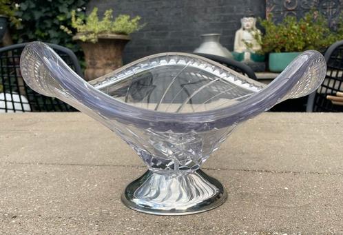 Murano kristallen schaal, Huis en Inrichting, Woonaccessoires | Schalen en Manden, Gebruikt, Rond, Glas, Ophalen of Verzenden