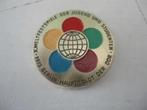 DDR badge/penning 10th WFYS Berlijn 1973, Postzegels en Munten, Penningen en Medailles, Verzenden, Overige materialen, Buitenland