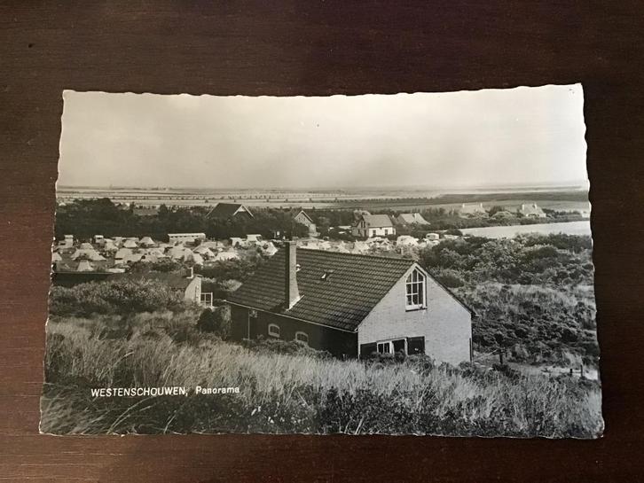 Westerschouwen panorama rond 1963.         250, Verzamelen, Ansichtkaarten | Nederland, Ongelopen, Zeeland, 1960 tot 1980, Ophalen of Verzenden