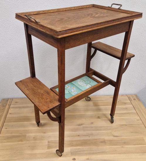 Antieke theetafel wijntafel Trolley Artdeco  Art nouveau, Antiek en Kunst, Antiek | Meubels | Tafels, Ophalen of Verzenden