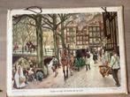 Vintage schoolplaat, Stadsleven in het midden der 19 e eeuw, Ophalen, Geschiedenis