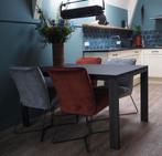Eetkamer tafel met 4 stoelen, Ophalen, 50 tot 100 cm, Zo goed als nieuw, Vijf personen of meer