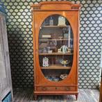 Antieke vitrine kast, Ophalen, Zo goed als nieuw, 25 tot 50 cm, 200 cm of meer