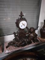 Antiek 3delig schouw klok stel, Ophalen