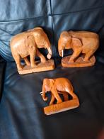 3 mooie houten olifanten, Antiek en Kunst, Ophalen of Verzenden