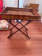 Bamboe Dienblad met Onderstel, Overige materialen, Gebruikt, Minder dan 50 cm, Ophalen of Verzenden