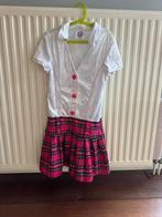 Carnavalskleding / schoolmeisje maat 164, Ophalen of Verzenden, Gedragen, Carnaval, Kleding