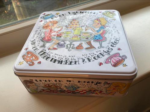 Blond koektrommel, Verzamelen, Blikken, Zo goed als nieuw, Koek(jes), Overige merken, Ophalen of Verzenden