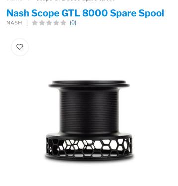 Gezocht Nash Scope GTL 8000 Spare Spool. beschikbaar voor biedingen