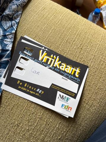 2 vrijkaartjes voor film love beschikbaar voor biedingen