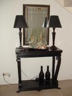 Ophalen in Giessenburg! Klassieke Spiegel zwart goudkleurig, Huis en Inrichting, Woonaccessoires | Spiegels, Ophalen, 100 tot 150 cm