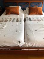 Kersenhouten 2 persoonsbed met nachtkastjes, Ophalen, Gebruikt, Overige kleuren, Tweepersoons