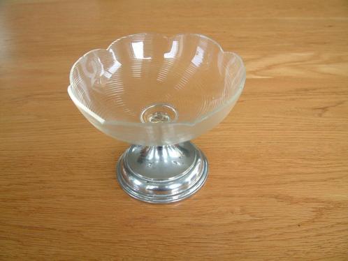 antiek fries draadglas schaal klontjespot op voet nr.1, Antiek en Kunst, Antiek | Glas en Kristal, Ophalen of Verzenden