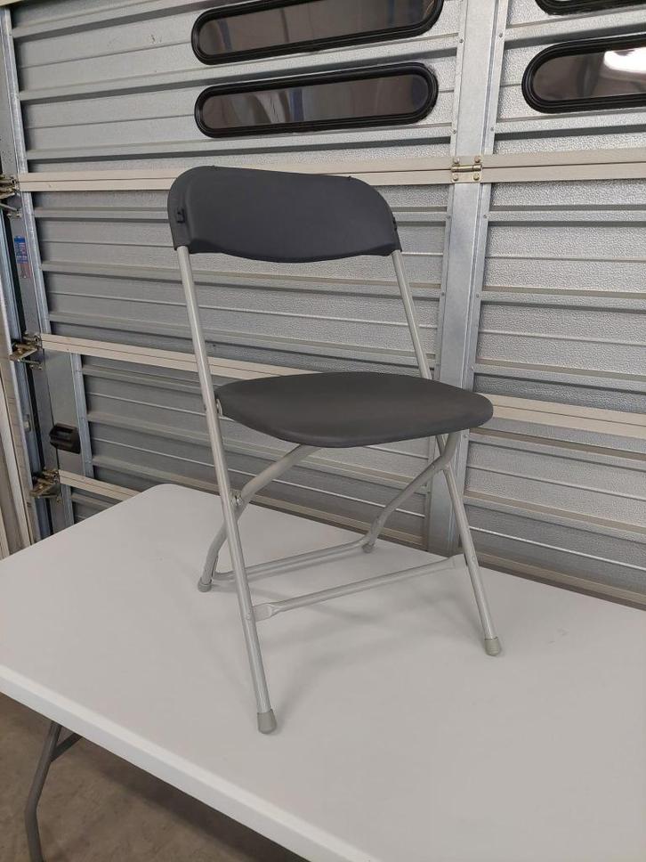 Professionele klapstoel grijs- grijs GHP international, Huis en Inrichting, Stoelen, Nieuw, Vijf, Zes of meer stoelen, Kunststof