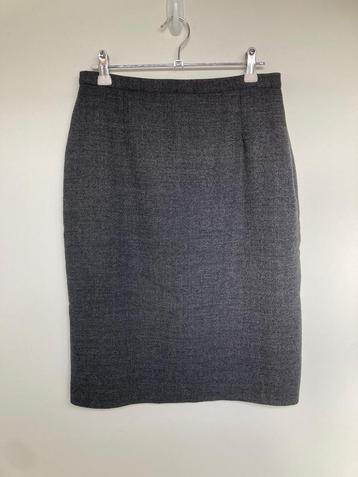 Laura Ashley grijs gemeleerde rok wol maat 38 getailleerd beschikbaar voor biedingen