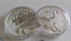 Zilver 2 x 1 oz munt - Germania Beasts - Gullinbursti 2025, Ophalen, Zilver