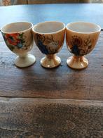 3 Oude Chinese gemerkt onderkant eierdopjes, handbeschilderd, Antiek en Kunst, Ophalen of Verzenden