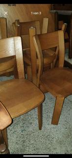 6 blank eiken eetkamer stoelen, Huis en Inrichting, Ophalen, Gebruikt, Overige kleuren, Vijf, Zes of meer stoelen