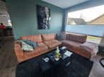 Comfortabele bruine/cognac hoekbank., Huis en Inrichting, Ophalen, 250 tot 300 cm, Gebruikt, Hoekbank