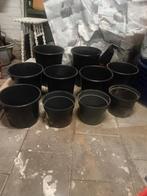 10 Grote Binnenpotten met Gaten, Tuin en Terras, Bloembakken en Plantenbakken, Kunststof, Gebruikt, Minder dan 60 cm, Rond
