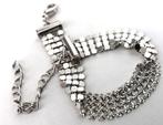 Prachtige soepele metalen armband, Sieraden, Tassen en Uiterlijk, Armbanden, Verzenden, Zo goed als nieuw, Zilver