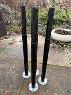 Olov, zwarte versrelbare tafelpoten, Ophalen, Tafelpoot, Gebruikt, 50 tot 100 cm