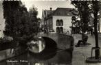 Oudewater. Visbrug - volk - ongelopen, Ophalen of Verzenden, 1920 tot 1940, Ongelopen