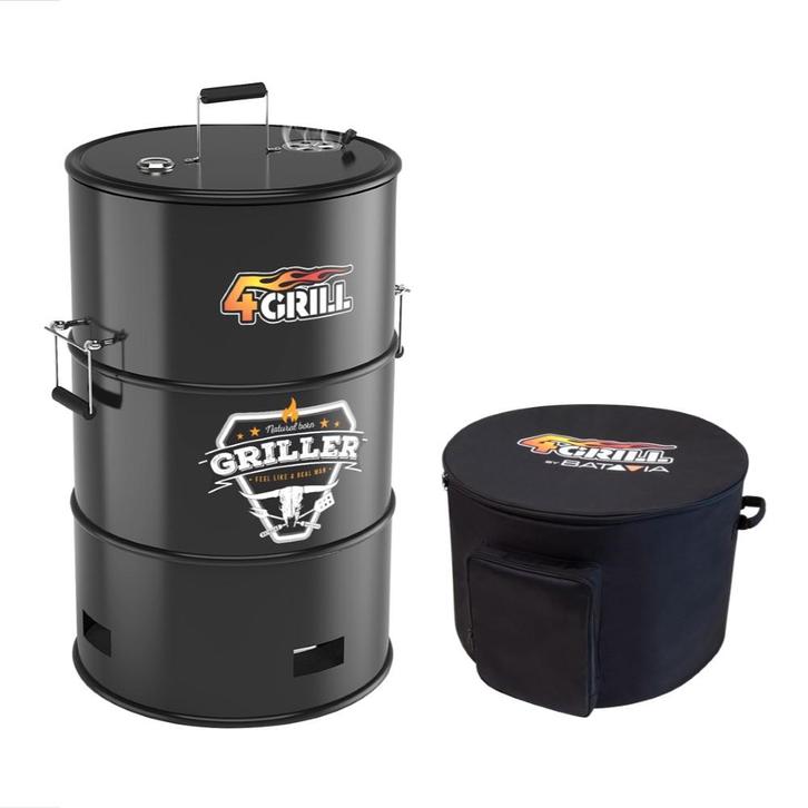BATAVIA 4 in 1 grill barbeque in bijbehorende draagtas, Tuin en Terras, Houtskoolbarbecues, Nieuw, Met accessoires, Ophalen