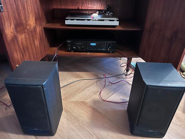 Sony receiver + AKAI speakers set, Audio, Tv en Foto, Versterkers en Receivers, Gebruikt, Stereo, Minder dan 60 watt, Sony, Ophalen