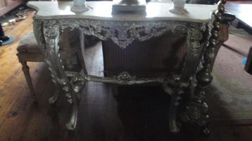 baroque tafel marmeren blad beschikbaar voor biedingen