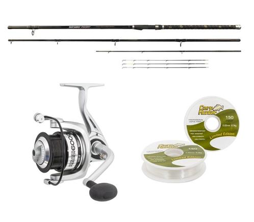 NIEUW Set Feeder Intruder 3,30 M 30-80 G + Molen 6000 + Lijn, Watersport en Boten, Hengelsport | Algemeen, Nieuw, Complete hengel