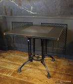 Online Veiling: Horeca tafel met gietijzeren onderstel, Gebruikt