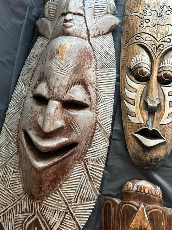Houten Maskers div, Antiek en Kunst, Kunst | Beelden en Houtsnijwerken, Ophalen