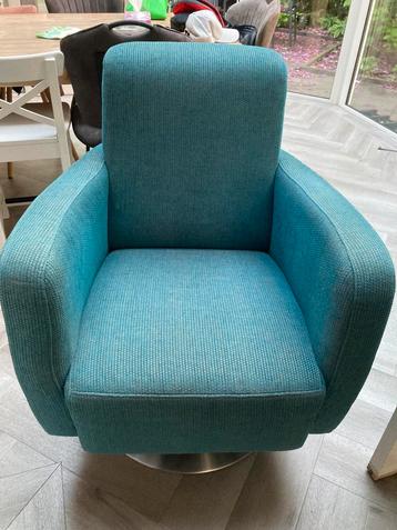 Draai stoel fauteuil petrol kleur, goede staat! beschikbaar voor biedingen
