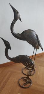 2 prachtige metalen kraanvogels (Nieuw)  De grote kraanvogel, Nieuw, Ophalen of Verzenden