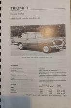 Triumph Herald 1961 - 1971 (einde productie) specificaties, Auto diversen, Handleidingen en Instructieboekjes, Verzenden