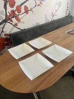 4 Maxwell Williams witte diner borden, Huis en Inrichting, Tafels | Eettafels, Ophalen, Overige materialen, Minder dan 50 cm, Vierkant