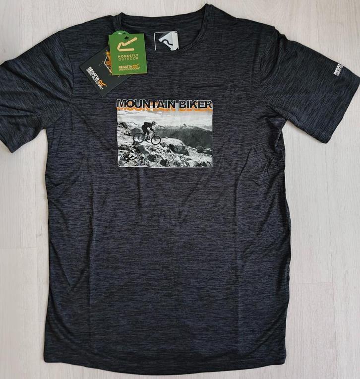Regatta Fingal Slogan MountainBiker T-shirt Nieuw!, Kleding | Heren, T-shirts, Nieuw, Maat 48/50 (M), Grijs, Ophalen of Verzenden